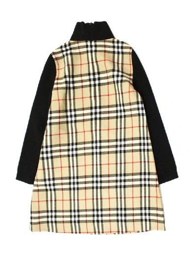 Shop Burberry Vintage Check Wool Dress