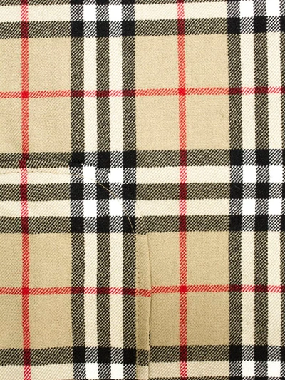 Shop Burberry Vintage Check Wool Dress