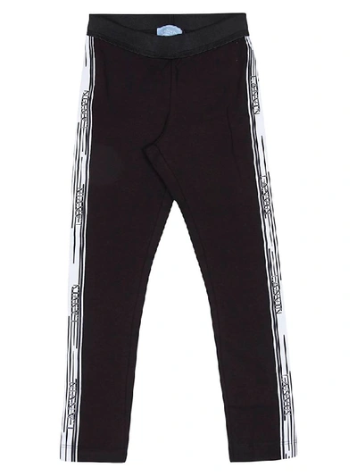 Shop Lanvin Side Logo Leggings In Black