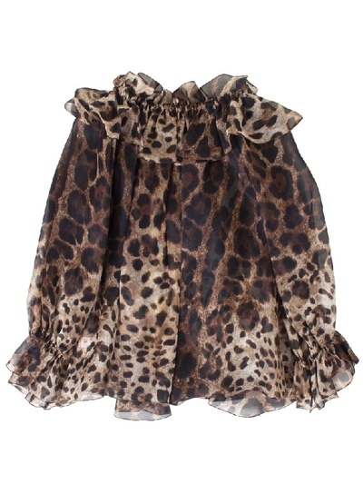 Shop Dolce & Gabbana Little Leopard Shirt In Leopard Print