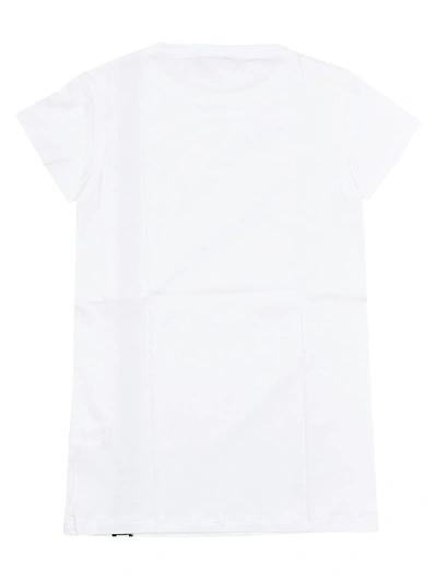 Shop Balmain Printed Short Sleeves T-shirt In White