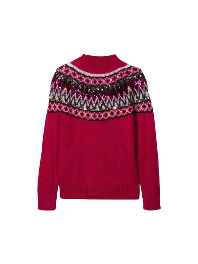 Shop Alberta Ferretti Burgundy Sweater Teen In Lampone