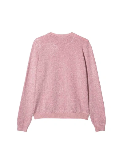 Shop Young Versace Vintage Sweater With Logo In Rosa
