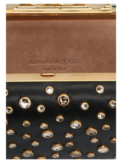 Shop Alexander Mcqueen Four Ring Box Bag In Black
