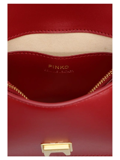 Shop Pinko Mini Love Simply Bag In Red