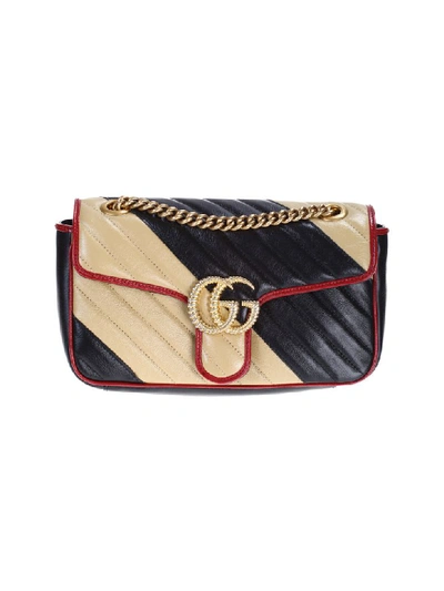 Shop Gucci Gg Marmont Shoulder Bag In Bicolore