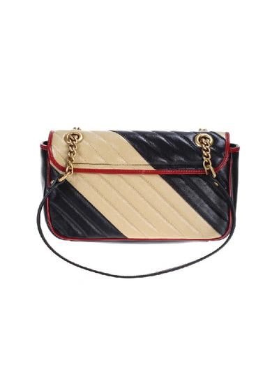 Shop Gucci Gg Marmont Shoulder Bag In Bicolore