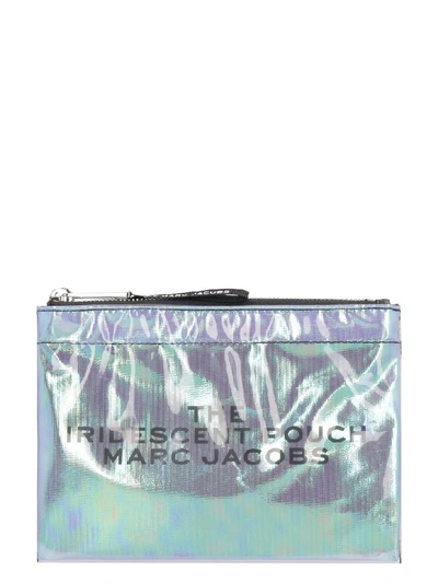 Shop Marc Jacobs Iridescent Pvc Flat Pouch In Multicolor