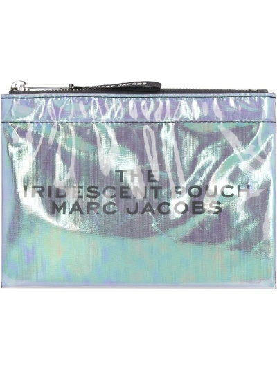 Shop Marc Jacobs Iridescent Pvc Flat Pouch In Multicolor