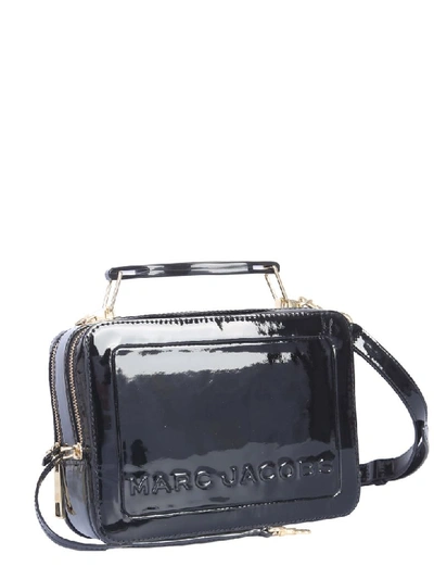 Shop Marc Jacobs The Patent Box Bag In Nero