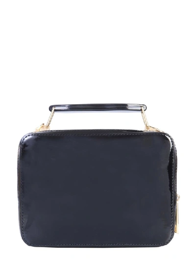 Shop Marc Jacobs The Patent Box Bag In Nero