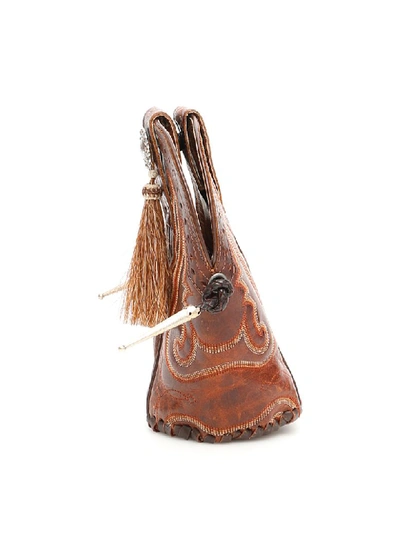 Shop Jessie Western Vintage Mini Boot Bag In Brown (brown)