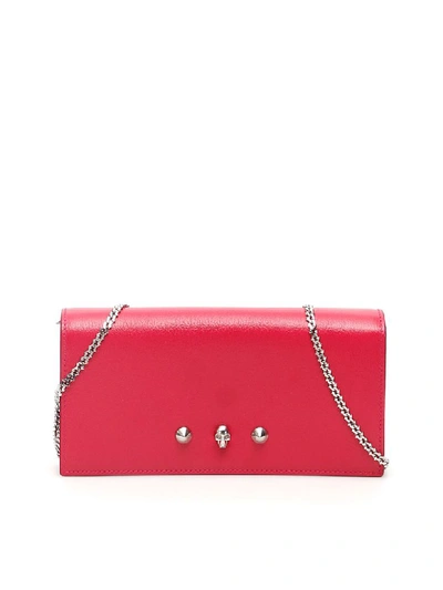Shop Alexander Mcqueen Wallet On Chain In Orchid Pink (fuchsia)