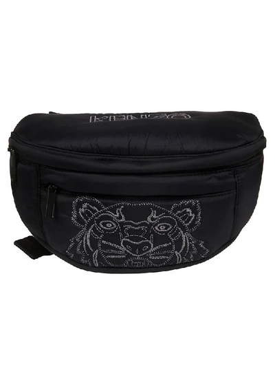 Shop Kenzo Embroidered Tiger Belt Bag In Black