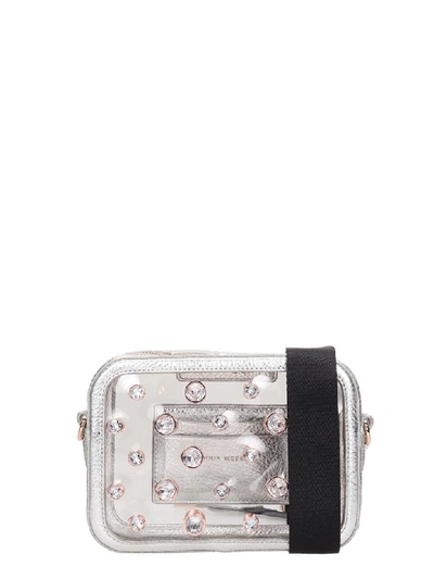 Shop Sophia Webster Dina Shoulder Bag In Silver Leather