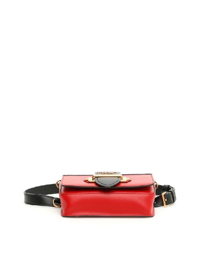 Shop Prada Cahier Beltbag In Fuoco Nero (black)