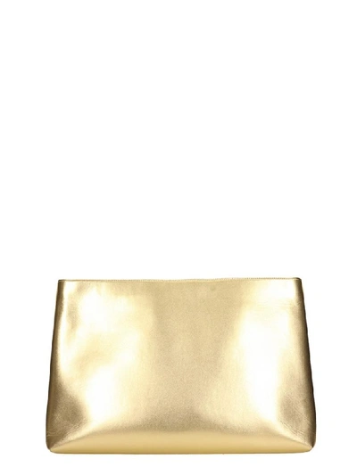 Shop Giuseppe Zanotti Clutch In Gold Leather