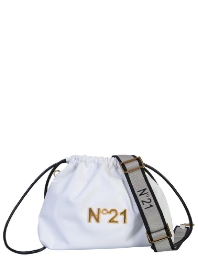 Shop N°21 Clutch Bag With Coulisse In Bianco