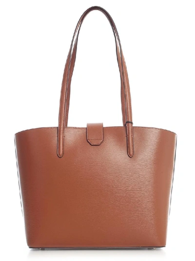 Shop Dkny Lyla Tote Sutton Textured Leather In Car Caramel