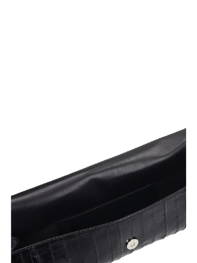 Shop Giuseppe Zanotti V Margie Clutch In Black Leather