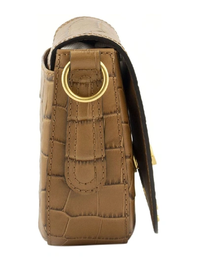 Shop Longchamp Crossbody Bag Cavalcade Croco Camel