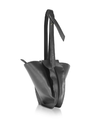 Shop Giaquinto Bloom Mini Black Shoulder Bag
