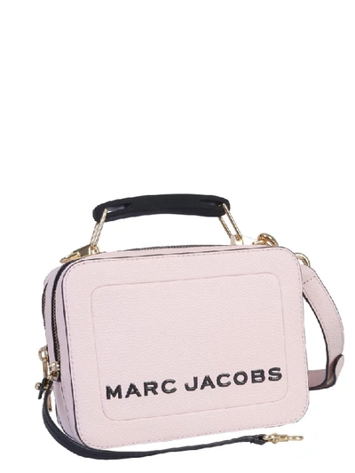 Shop Marc Jacobs Mini The Textured Box Bag In Cipria