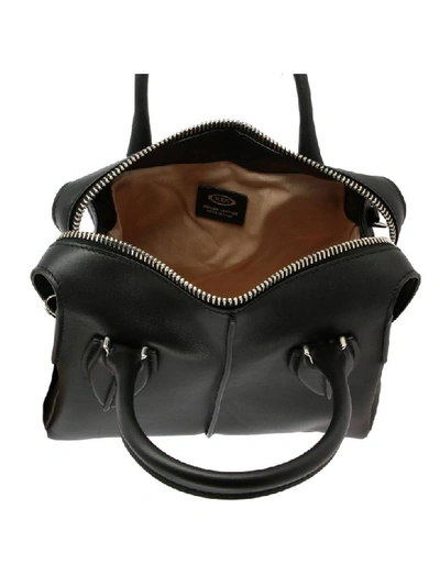 Shop Tod's Small D Bag In Leather With Shoulder Strap In Black