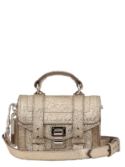 Shop Proenza Schouler Ps1 Micro Satchel In Light Gold