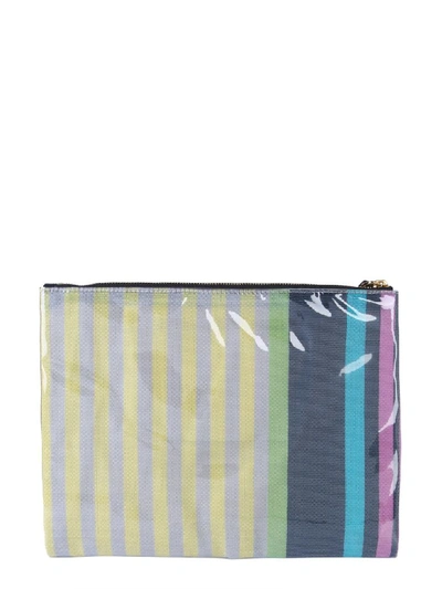 Shop Marni Clutch With Logo In Multicolor