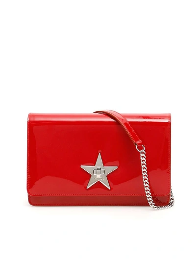 Shop Jimmy Choo Star Lock Palace Bag In Royal Red (red)