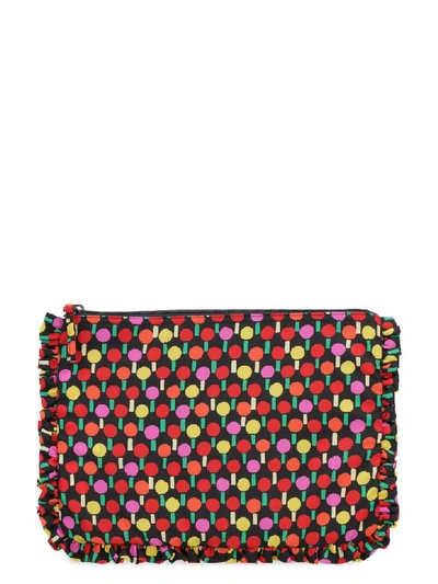 Shop La Doublej Printed Nylon Clutch In Multicolor