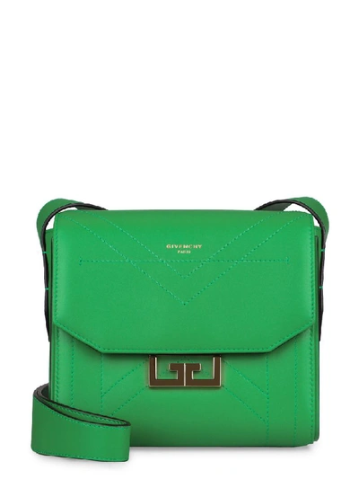 Shop Givenchy Eden Leather Messenger Bag In Green