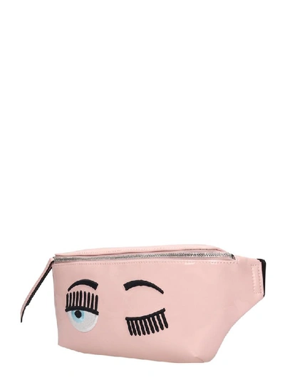 Shop Chiara Ferragni Waist Bag In Rose-pink Patent Leather