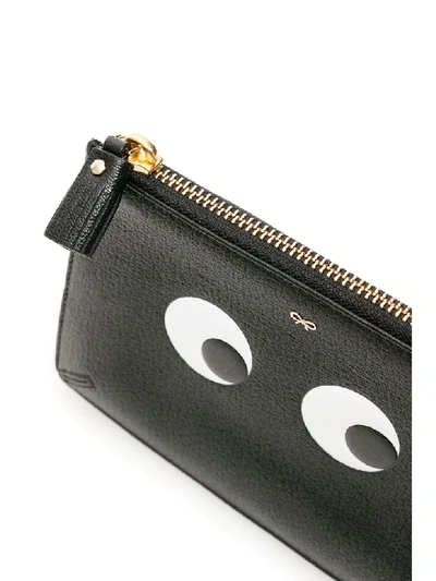 Shop Anya Hindmarch Eyes Pouch In Black Light Grey (black)