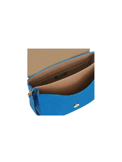 Shop Furla Genuine Leather Sleek S Crossbody Bag In Klein Blue