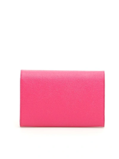 Shop Dolce & Gabbana Crystal Dg Wallet Bag In Rosa Geranio (fuchsia)