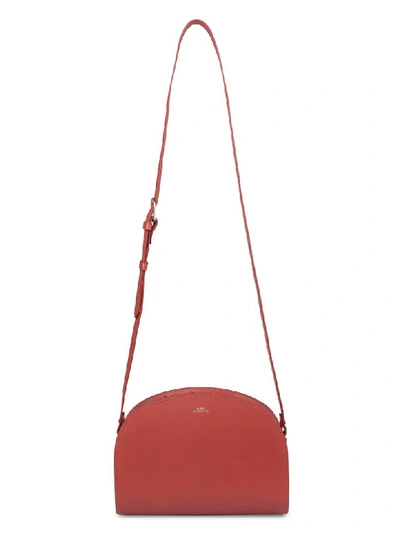 Shop A.p.c. Leather Crossbody Bag In Burnt