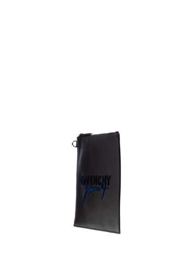 Shop Givenchy Logo Clutch In Black