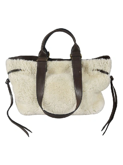 Shop Isabel Marant Fur Tote In White