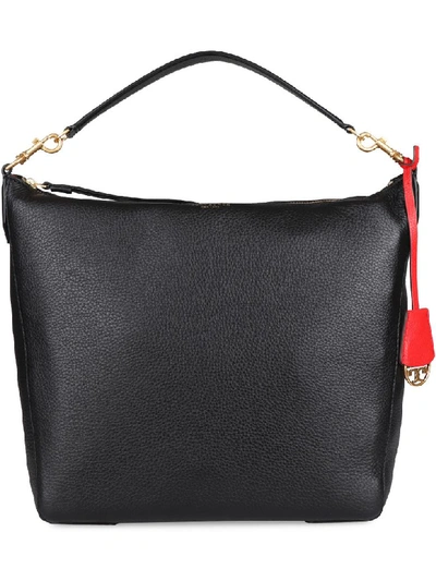Shop Tory Burch Perry Leather Hobo-bag In Black