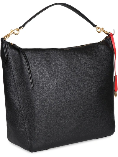Shop Tory Burch Perry Leather Hobo-bag In Black