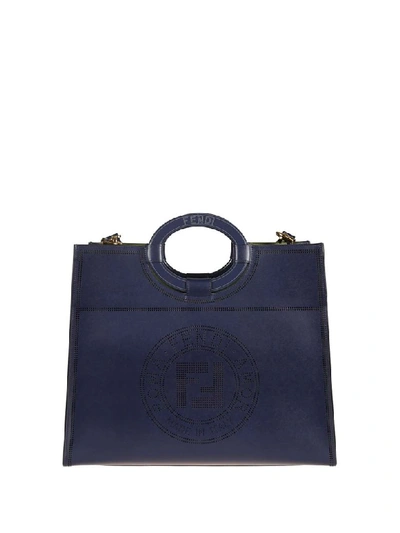 Shop Fendi Runaway Shopper Bag In Blueberry