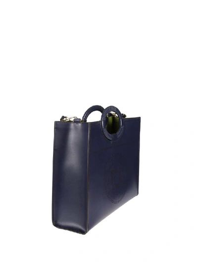 Shop Fendi Runaway Shopper Bag In Blueberry