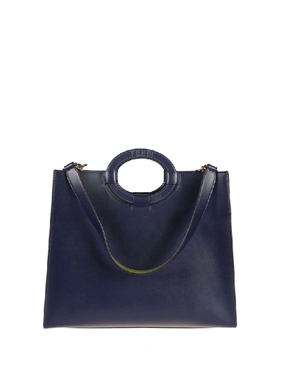 Shop Fendi Runaway Shopper Bag In Blueberry