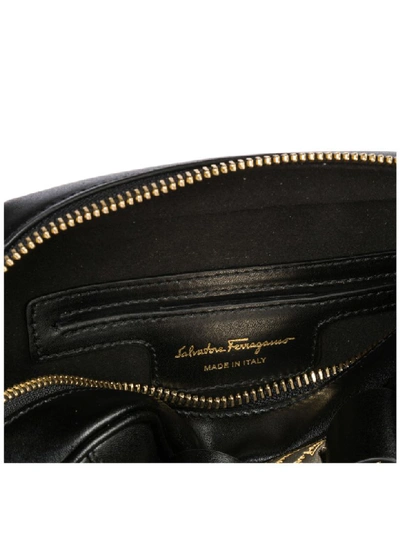 Shop Ferragamo Vara Crossbody Bags In Nero