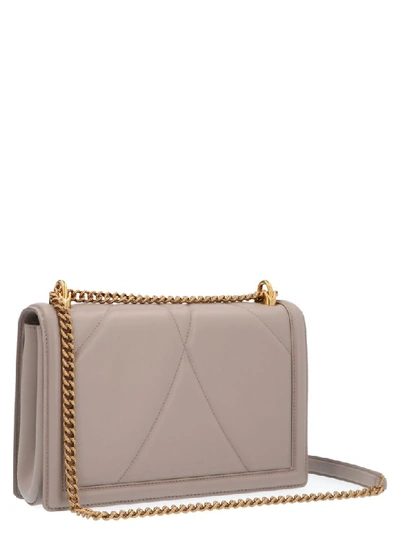 Shop Dolce & Gabbana Devotion Bag In Grey