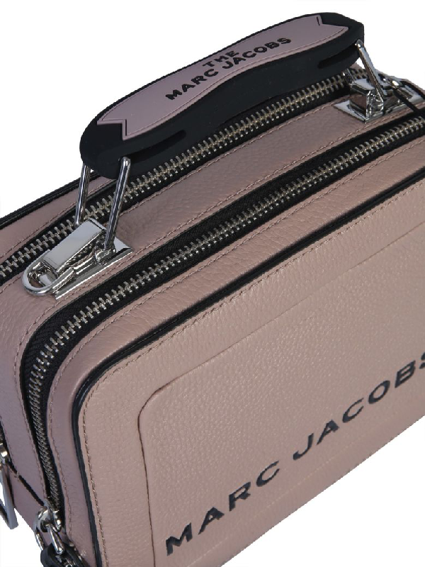 Marc Jacobs The Box 23 Leather Mini Crossbody Bag In Light Gray | ModeSens