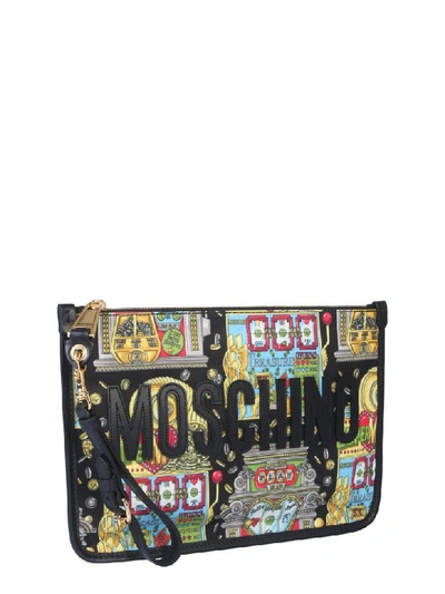 Shop Moschino Slot Machine Clutch In Multicolor