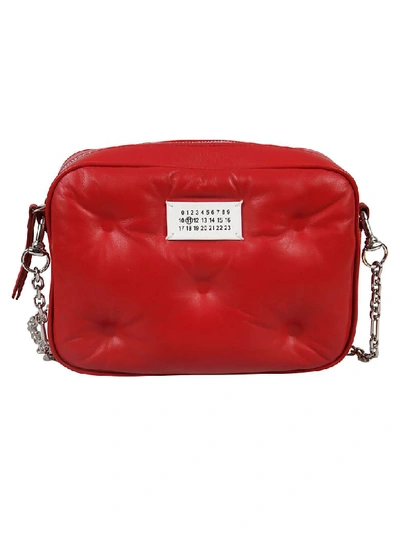 Shop Maison Margiela Chained Shoulder Bag In Red